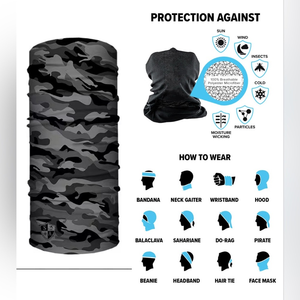 SA Multi-use Face Shields - Camo Print 🆕